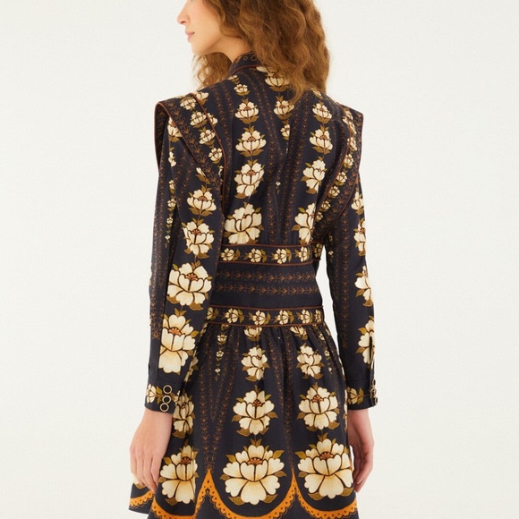 Farm Rio Black Bold Flowers Mini Dress - Picture 8 of 8